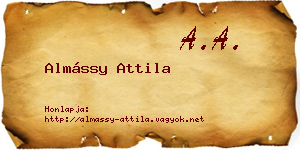 Almássy Attila névjegykártya